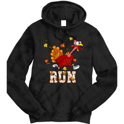 Turkey Run Costume Thanksgiving Running Turkey Trot Tie Dye Hoodie