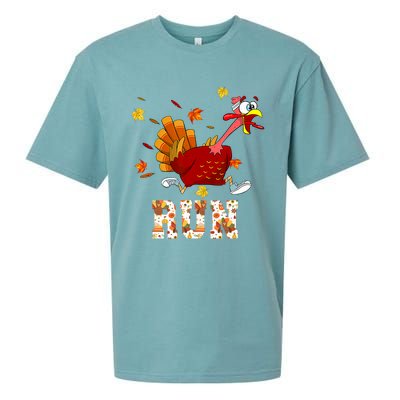 Turkey Run Costume Thanksgiving Running Turkey Trot Sueded Cloud Jersey T-Shirt