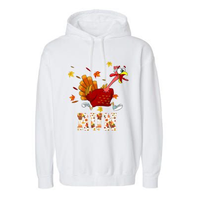 Turkey Run Costume Thanksgiving Running Turkey Trot Garment-Dyed Fleece Hoodie