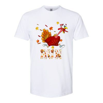 Turkey Run Costume Thanksgiving Running Turkey Trot Softstyle CVC T-Shirt