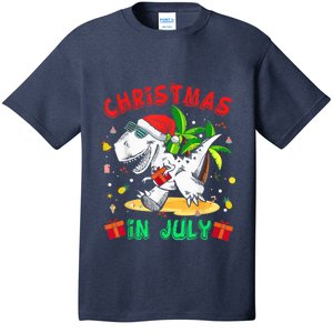 T Rex Christmas In July Shirt for Boy Toddler  Dinosaur T-Shirt