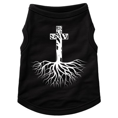 Tree Root Christian Cross Doggie Tank