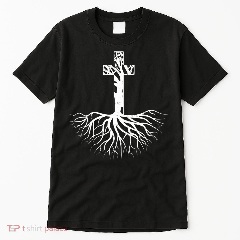 Tree Root Christian Cross Tall T-Shirt
