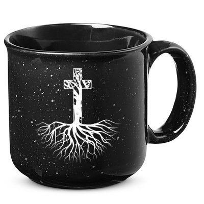Tree Root Christian Cross 15oz Campfire Ceramic Mug