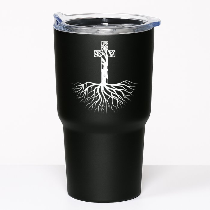 Tree Root Christian Cross Tumbler