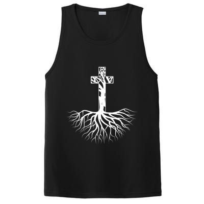 Tree Root Christian Cross PosiCharge Competitor Tank