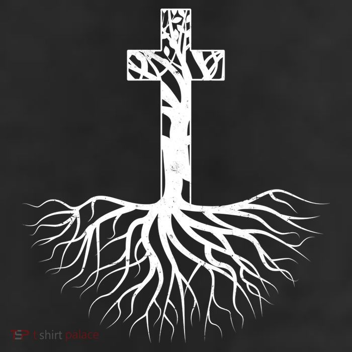 Tree Root Christian Cross Trucker Hat
