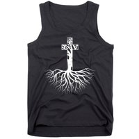 Tree Root Christian Cross Tank Top