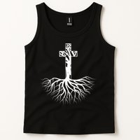 Tree Root Christian Cross Tank Top