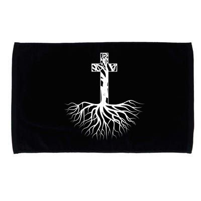 Tree Root Christian Cross Microfiber Hand Towel