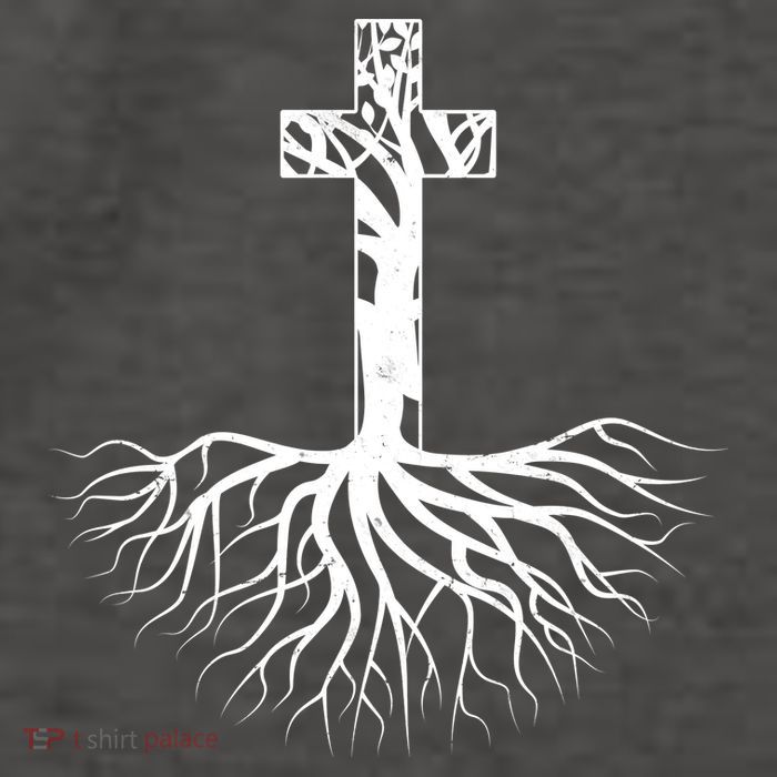 Tree Root Christian Cross Vector Backpack