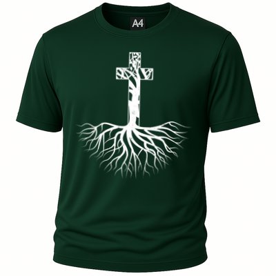 Tree Root Christian Cross Performance Shirt