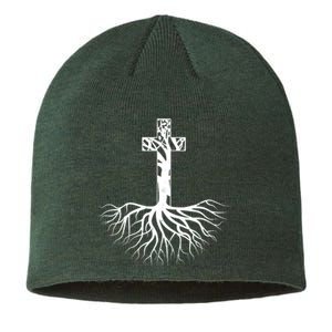 Tree Root Christian Cross Sustainable Beanie