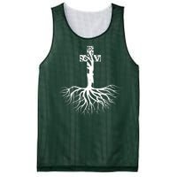 Tree Root Christian Cross Mesh Reversible Basketball Jersey Tank