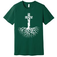 Tree Root Christian Cross Premium T-Shirt