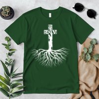 Tree Root Christian Cross Premium T-Shirt