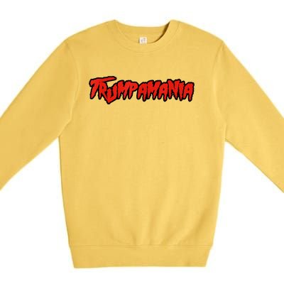 Trump Republican Convention Wrestling Meme Trumpamania Premium Crewneck Sweatshirt