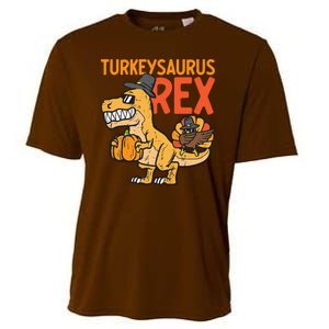 Turkeysaurus Rex Cute Funny Thanksgiving Dinosaur Cooling Performance Crew T-Shirt