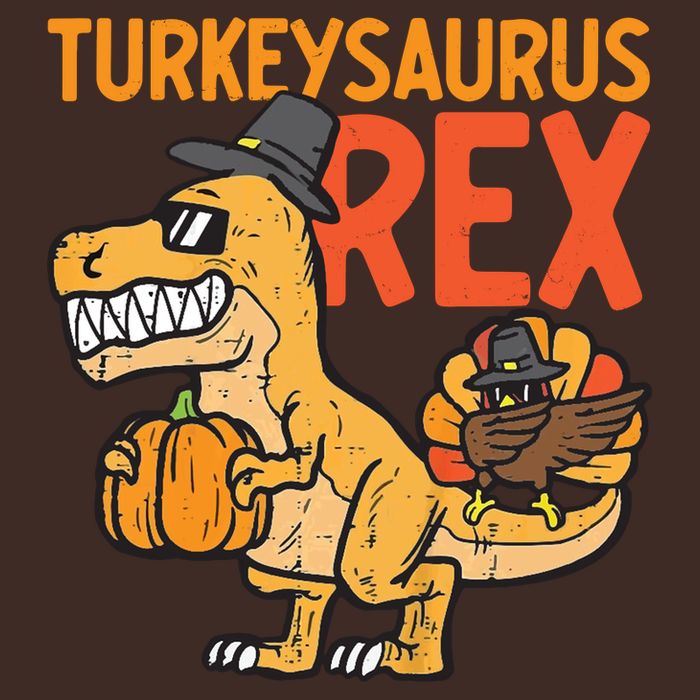 Turkeysaurus Rex Cute Funny Thanksgiving Dinosaur Cooling Performance Crew T-Shirt