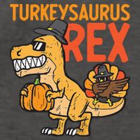 Turkeysaurus Rex Cute Funny Thanksgiving Dinosaur Vector Backpack