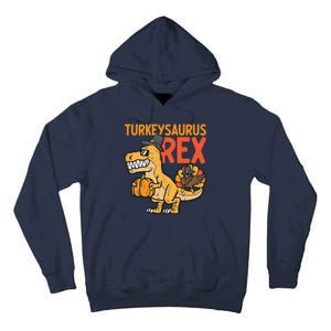 Turkeysaurus Rex Cute Funny Thanksgiving Dinosaur Tall Hoodie