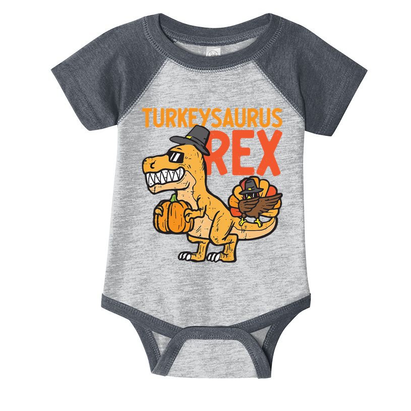 Turkeysaurus Rex Cute Funny Thanksgiving Dinosaur Infant Baby Jersey Bodysuit