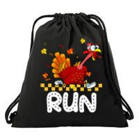 Turkey Run Costume Thanksgiving Running Turkey Trot Drawstring Bag