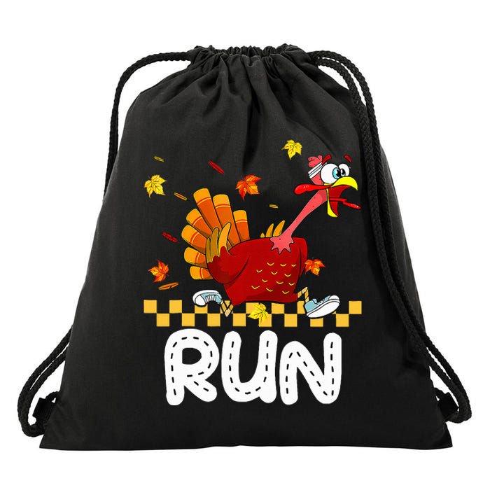 Turkey Run Costume Thanksgiving Running Turkey Trot Drawstring Bag