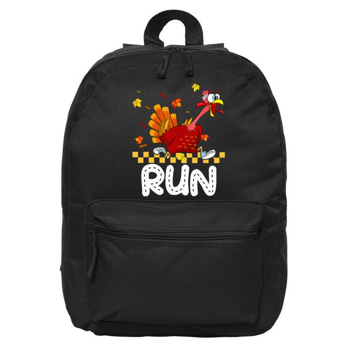 Turkey Run Costume Thanksgiving Running Turkey Trot 16 in Basic Backpack