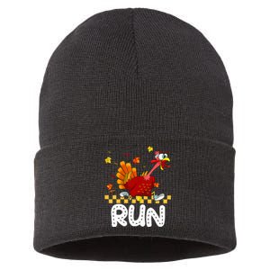 Turkey Run Costume Thanksgiving Running Turkey Trot Sustainable Knit Beanie