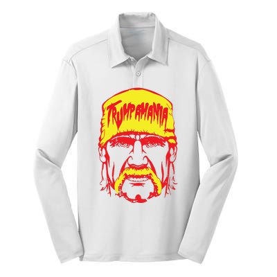 Trump Republican Convention Wrestling Meme Trumpamania Silk Touch Performance Long Sleeve Polo