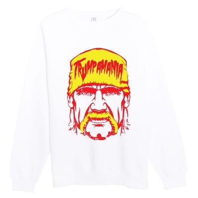 Trump Republican Convention Wrestling Meme Trumpamania Premium Crewneck Sweatshirt