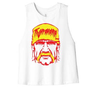 Trump Republican Convention Wrestling Meme Trumpamania Women's Racerback Cropped Tank