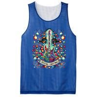 The Rocking Christmas Christmas Rock Guitar Santa Cool Gift Mesh Reversible Basketball Jersey Tank