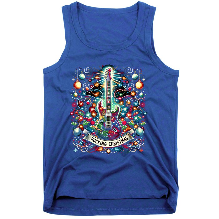 The Rocking Christmas Christmas Rock Guitar Santa Cool Gift Tank Top