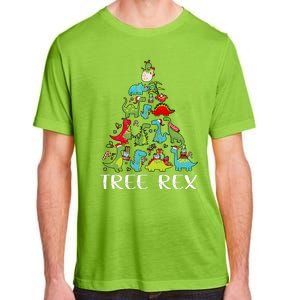 Tree Rex Christmas Funny Cute Dinosaur Xmas Tree Adult ChromaSoft Performance T-Shirt