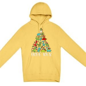 Tree Rex Christmas Funny Cute Dinosaur Xmas Tree Premium Pullover Hoodie