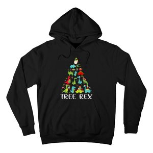 Tree Rex Christmas Funny Cute Dinosaur Xmas Tree Hoodie