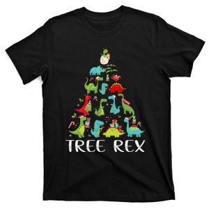 Tree Rex Christmas Funny Cute Dinosaur Xmas Tree T-Shirt