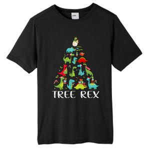 Tree Rex Christmas Funny Cute Dinosaur Xmas Tree Tall Fusion ChromaSoft Performance T-Shirt