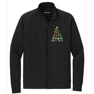 Tree Rex Christmas Funny Cute Dinosaur Xmas Tree Stretch Full-Zip Cadet Jacket