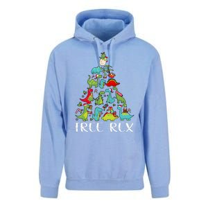 Tree Rex Christmas Funny Cute Dinosaur Xmas Tree Unisex Surf Hoodie