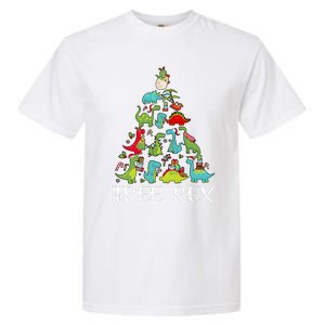 Tree Rex Christmas Funny Cute Dinosaur Xmas Tree Garment-Dyed Heavyweight T-Shirt