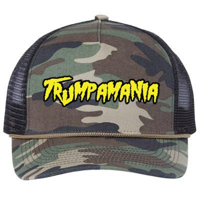 Trump Republican Convention Wrestling Meme Trumpamania Retro Rope Trucker Hat Cap