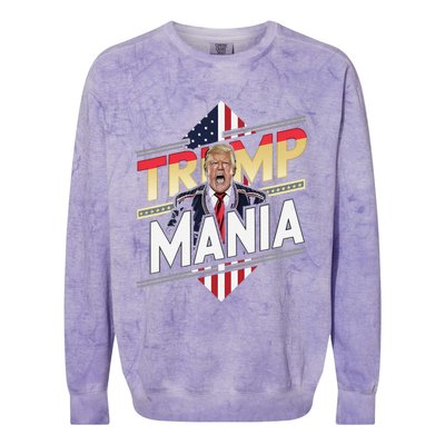 Trump Republican Convention Wrestling Meme Funny Trumpamania Colorblast Crewneck Sweatshirt