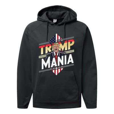 Trump Republican Convention Wrestling Meme Funny Trumpamania Performance Fleece Hoodie