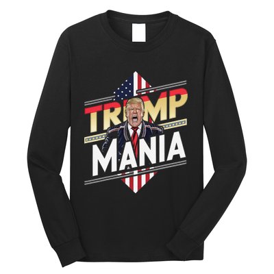 Trump Republican Convention Wrestling Meme Funny Trumpamania Long Sleeve Shirt