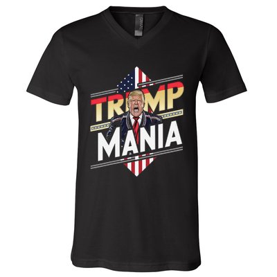 Trump Republican Convention Wrestling Meme Funny Trumpamania V-Neck T-Shirt