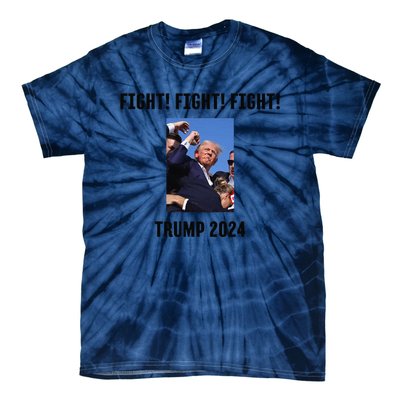 Trump Rally Campaign 2024 Fight Fight Fight Tie-Dye T-Shirt