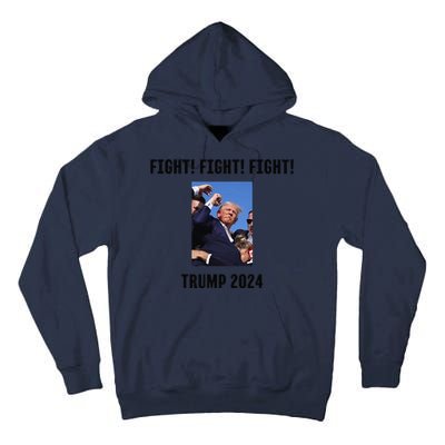 Trump Rally Campaign 2024 Fight Fight Fight Tall Hoodie